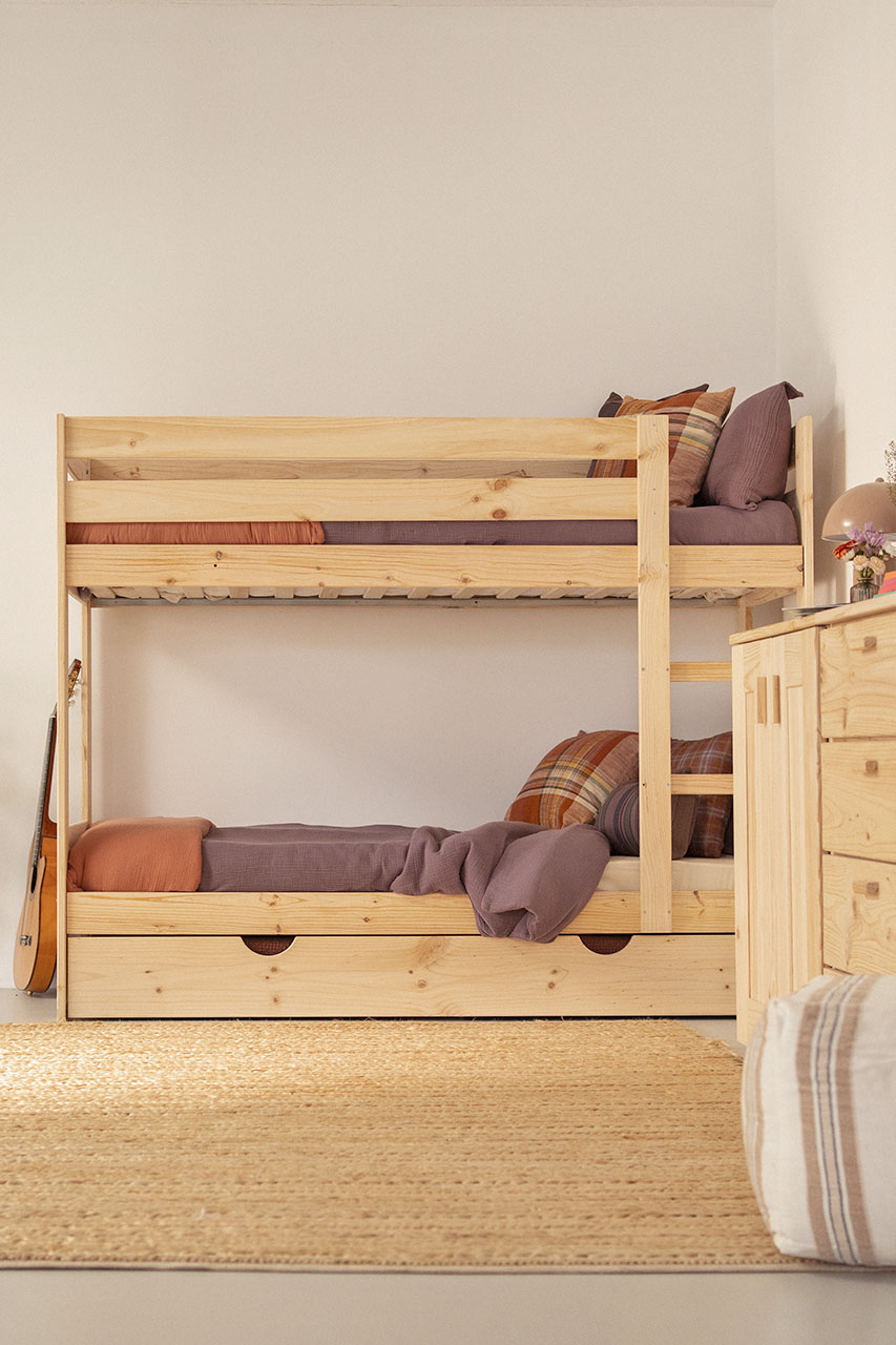 Imagen de ambiente 1 para:Litera de madera de pino con cama nido